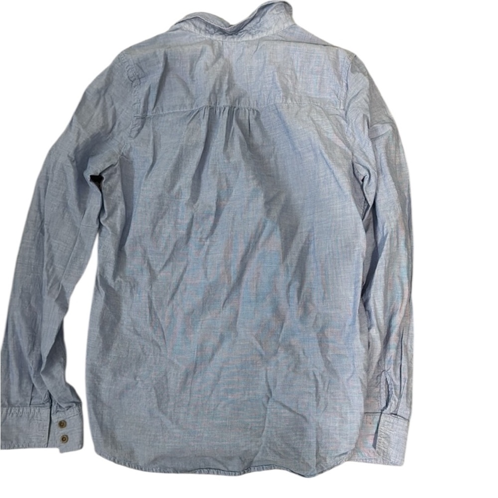 Express Button Down Top (Light Denim) - image 4